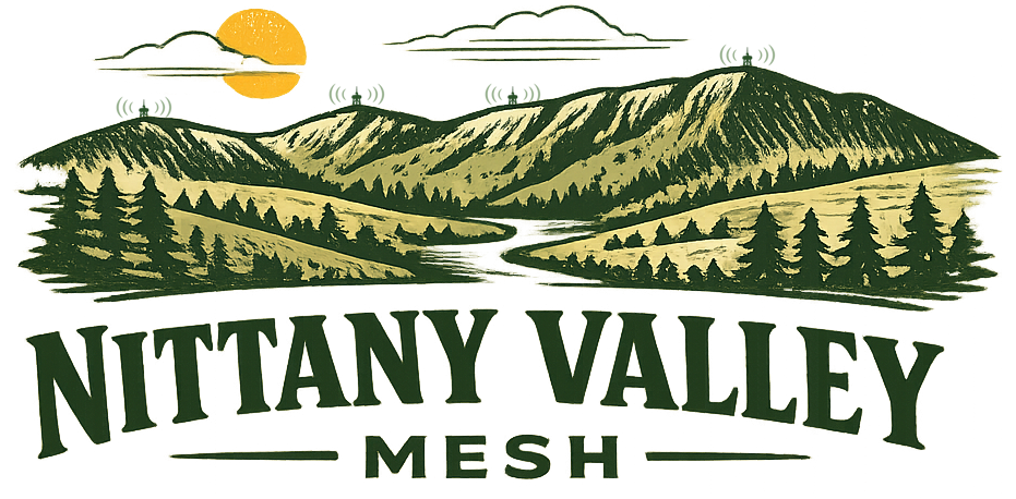 A simple ridgeline and valley illustration